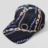Fashnzfab Chain Patterned Baseball Cap In Blue