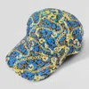 Fashnzfab Chain Patterned Baseball Cap In Blue