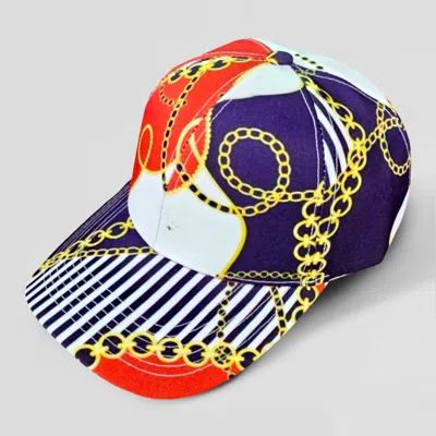 Fashnzfab Chain Patterned Baseball Cap In Multi
