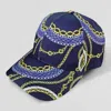 Fashnzfab Chain Patterned Baseball Cap In Blue