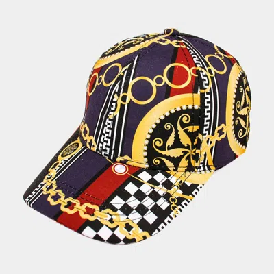 Fashnzfab Chain Patterned Baseball Cap In Multi