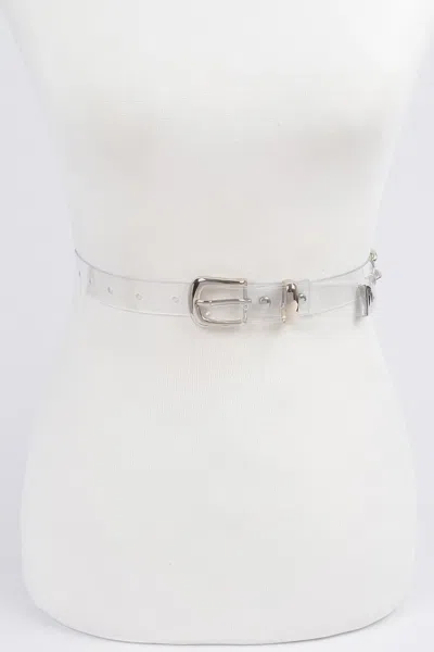 Fashnzfab Chain Transparent Belt In Multi