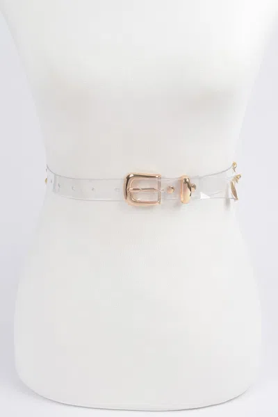 Fashnzfab Chain Transparent Belt In Multi