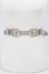 Fashnzfab Chainlink Iron Buckle Belt In Silver