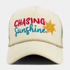 Fashnzfab Chasing Sunshine Mesh Back Trucker Hat In Multi