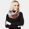 Fashnzfab Check Infinity Scarf In Brown