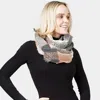 Fashnzfab Check Infinity Scarf In Gray