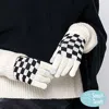Fashnzfab Checkerboard Patterned Smart Touch Gloves In Multi