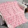 Fashnzfab Checkered Heart Patterned Reversible Throw Blanket