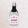 Fashnzfab Cheers Message Bottle Shaped Crossbody Bag In Silver