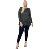 Fashnzfab Cheetah Print Tunic In Black