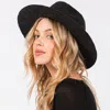 Fashnzfab Chenille Pattern Fedora Hat With Braided Band In Black