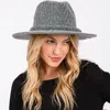 Fashnzfab Chenille Pattern Fedora Hat With Braided Band In Multi