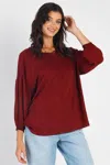 Fashnzfab Cherish Apparel Drop Shoulder Puff Sleeve Top In White