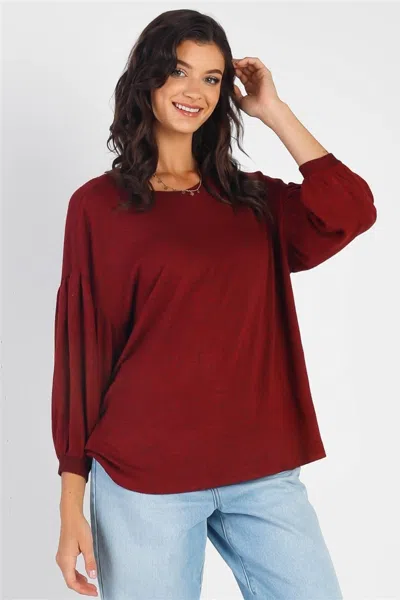 Fashnzfab Cherish Apparel Drop Shoulder Puff Sleeve Top In White