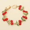 Fashnzfab Cherry Link Magnetic Bracelet In Multi