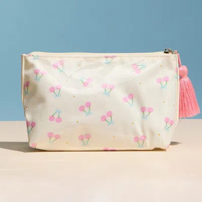 Fashnzfab Cherry Pattern Tassel Multi Purpose Portable Pouch Bag