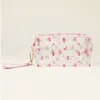 Fashnzfab Cherry Pattern Transparent Cosmetic Pouch Bag In Multi