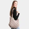 Fashnzfab Chevron Knit Tote Bag In Gray