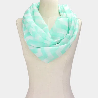 Fashnzfab Chevron Pattern Infinity Scarf In Multi