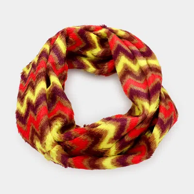 Fashnzfab Chevron Pattern Infinity Scarf In Multi