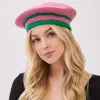 Fashnzfab Chic Retro Striped Beret Hat In Multi