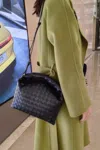 Fashnzfab Chic Weave Set Clutch In Black