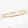 Fashnzfab Choose Love Message Brass Thin Hook Bracelet Gold In Gold