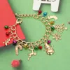 Fashnzfab Christmas Bell Tree Candy Cane Rudolph Snowflake Charm Bracelet Gold, Multi In Multi