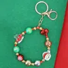 Fashnzfab Christmas Charm Beaded Stretchable Keychain Multi In Multi