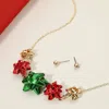 Fashnzfab Christmas Gift Bow Link Necklace In Multi