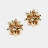 Fashnzfab Christmas Gift Bow Stud Earrings In Gold