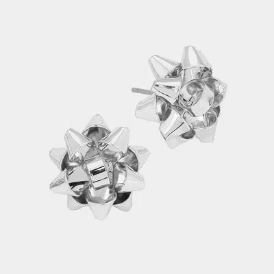 Fashnzfab Christmas Gift Bow Stud Earrings In Multi
