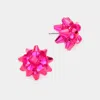 Fashnzfab Christmas Gift Bow Stud Earrings In Pink