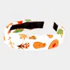 Fashnzfab Christmas Gift Gingerbread Man Burnout Knot Headband In White