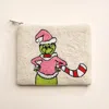 Fashnzfab Christmas Green Monster Seed Beaded Mini Pouch Bag In Multi