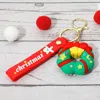 Fashnzfab Christmas Message Strap Wreath Keychain / Bag Charm In Red