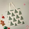 Fashnzfab Christmas Tree Pattern Printed Tote Bag In Green