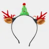 Fashnzfab Christmas Tree Pom Pom Reindeer Antler Headband In Multi
