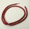 Fashnzfab Chunky Acrylic Ball Beaded Wrap Long Necklace In Burgundy