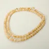 Fashnzfab Chunky Acrylic Ball Beaded Wrap Long Necklace In Gold