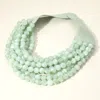 Fashnzfab Chunky Acrylic Beaded Multi Layered Faux Leather Magnetic Necklace In Green