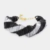 Fashnzfab Chunky Beads Abstract Spiral Bracelet Black, Multi In Multi