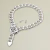 Fashnzfab Chunky Belt Buckle Chain Necklace - Rhodium In Silver