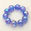 Fashnzfab Chunky Iridescent Ball Beaded Bracelet Ab, Lavender In Multi