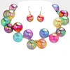 Fashnzfab Chunky Iridescent Ball Beaded Necklace In Multi