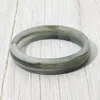 Fashnzfab Chunky Marbled Resin Round Bangle Bracelet In Gray