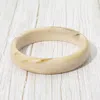 Fashnzfab Chunky Marbled Resin Round Bangle Bracelet In Neutral