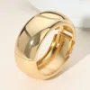 Fashnzfab Wide Dome Metal Hinged Bangle Bracelet In Gold