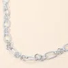 Fashnzfab Chunky Metal Linked Chain Necklace - Silver In Silver